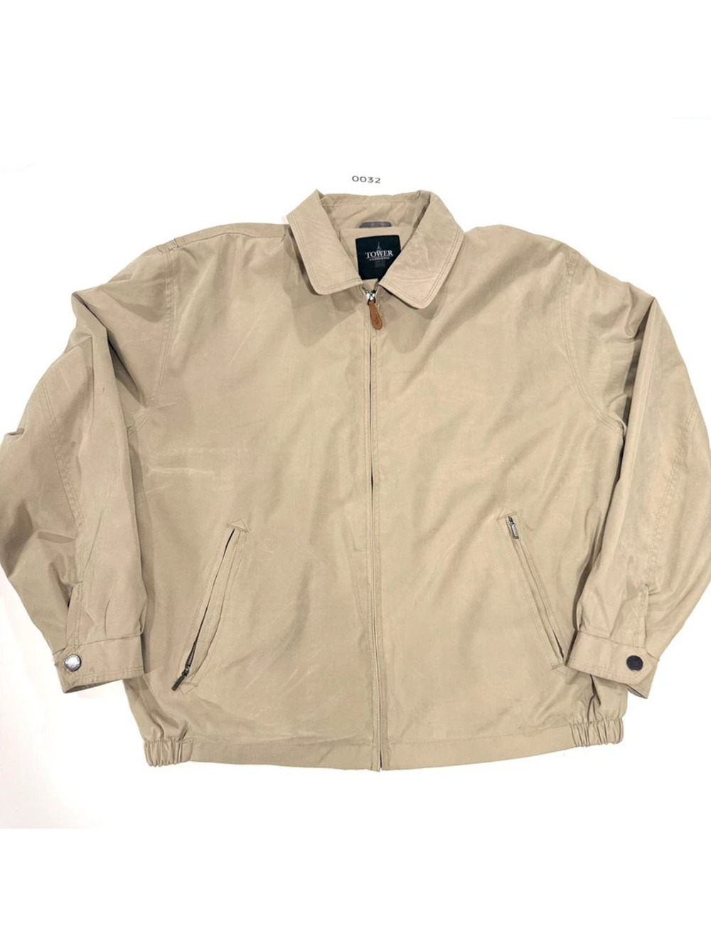 Tower by London Fog Khaki Lightweight Full-Zip Vintage Jacket Size XL | SKU 0032